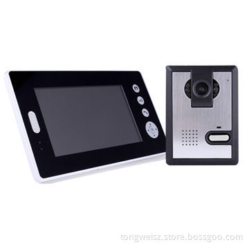 Wireless video door phones, 2014 new design/2.4GHz digital frequency hopping & encryption technologyNew